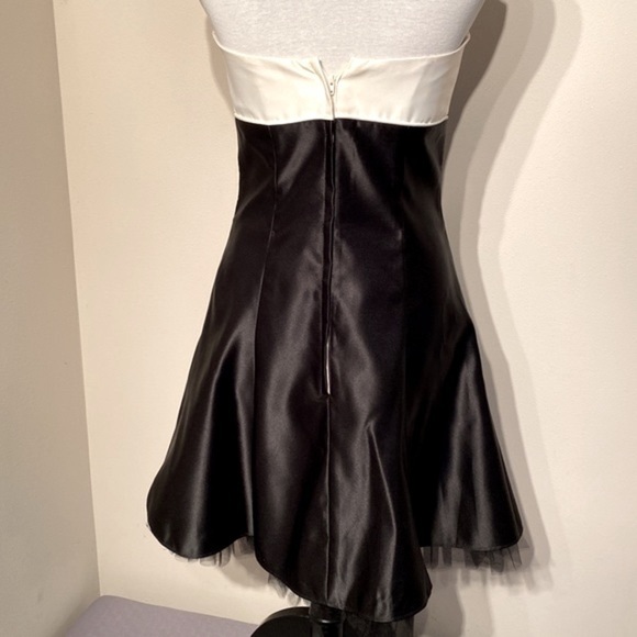 Jessica McClintock for Gunne Sax Vintage  strapless mini tuxedo dress size 7 - Picture 6 of 11